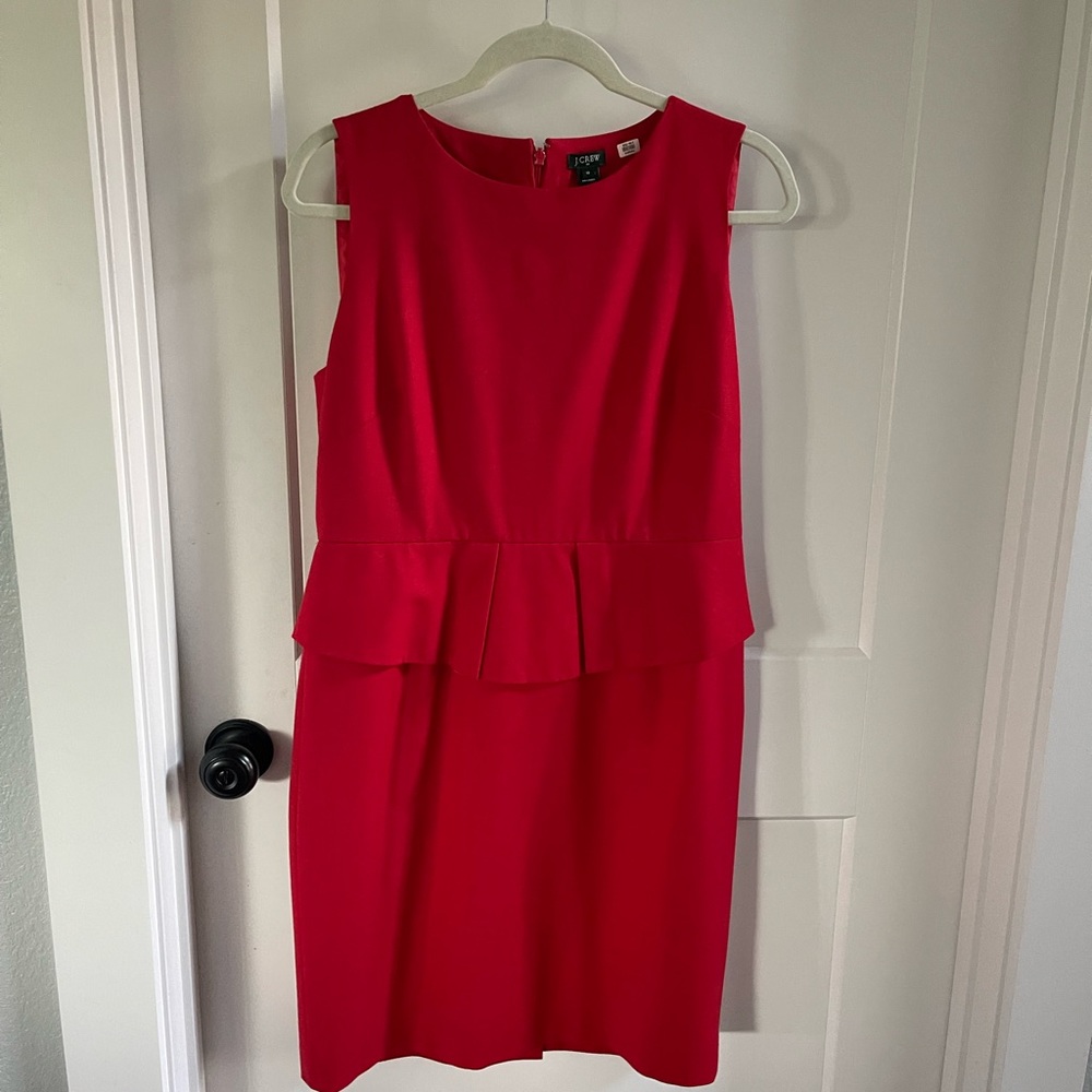 J Crew wool peplum dress